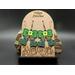Cute machine embroidered earrings -elf legs and green boots with a green bow with a yellow buckle as the body. Black hypoallergenic hooks.